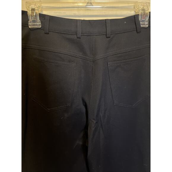 St. John Sport By Marie Gray Straight Leg Black Pants Sz 4 - Picture 4 of 8